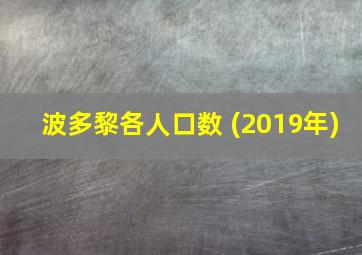 波多黎各人口数 (2019年)